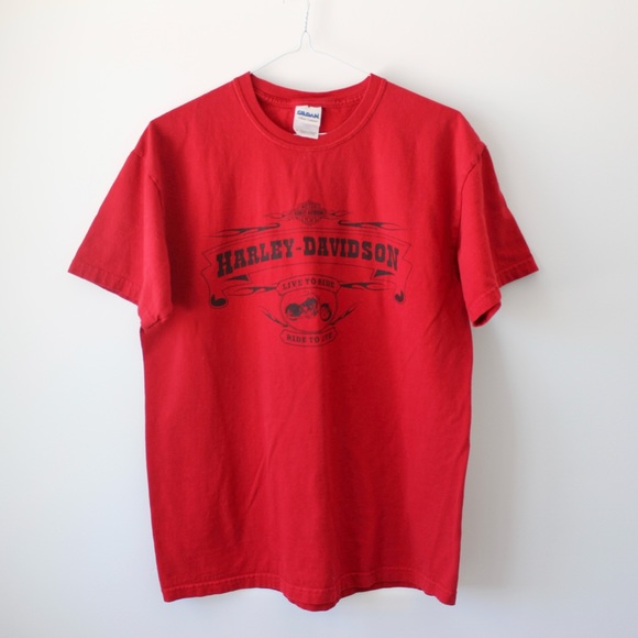 🌟2/$14🌟 Harley Davidson "live to ride, ride to live" t-shirt - Picture 4 of 5